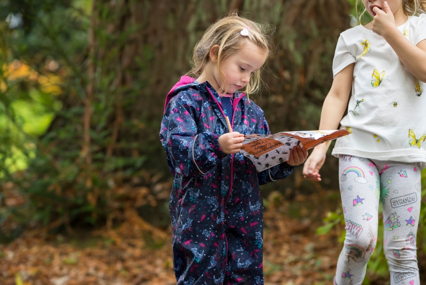 Children enjoying an autumn trail